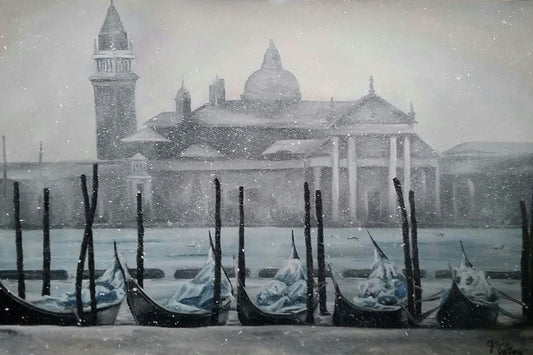 Snowing in Venice